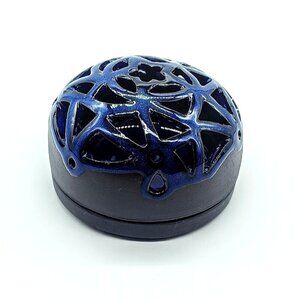 ESP Pottery Glazed Clay Candle Holder - Blue